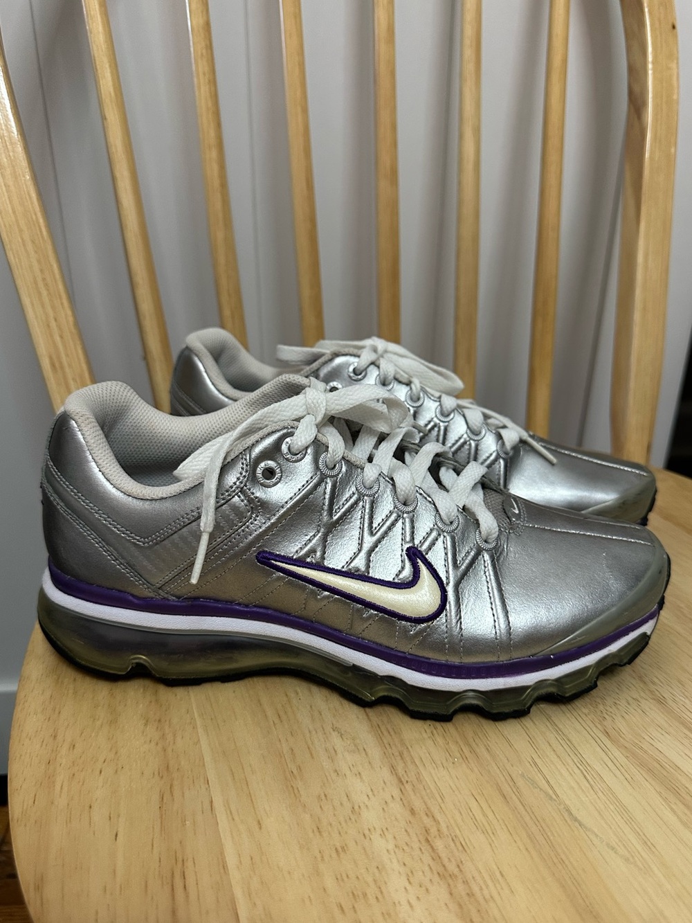 Nike Air Max+ Sneakers in Purple and White